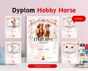 Dyplom Hobby Horse – 5 wzorów do wyboru A4 PDF do druku