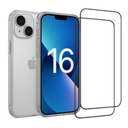 2 szt. Szkło hartowane + 1 szt. Etui Iphone 16