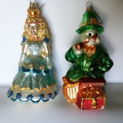 Zestaw bombek ręcznie malowanych Szczęśliwy bałwan i Królewna