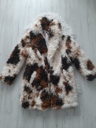 Piękny płaszcz krówka baranek kożuszek miś futerko S M