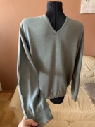 Next sweter meski w serek klasyk kolor morski 100 % merino L/XL