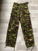 Spodnie bojówki szerokie moro wojskowe S M z wysokim stanem