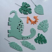 Dinozaur na tort figurki cukrowe 