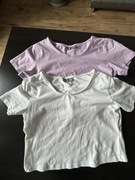 Zestaw 2 koszulek crop top