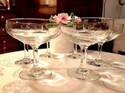 Komplet kieliszków w stylu retro do szampana/koktajli/musów/deserów lodowy