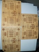 3 sztuki 1000 Rubli 1918r
