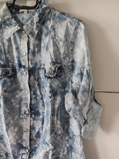 Millenium damska koszula niebieska biała w kwiaty xl 42 