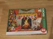 Puzzle Eurographics 500 Christmas by the Fireplace