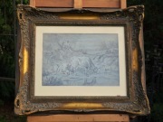 Rysunek z II połowy XVIII wieku. Pejzaż pastoralny