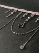 Ręczne wykonany różowy choker