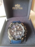 zegarek Festina F20330 piękny niebieski męski chronograf !jak nowy! 