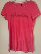 Różowy T-shirt Benetton