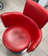 2 fotele fryzjerskie Luigi br czerwone