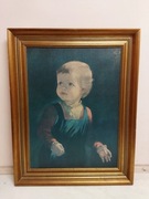 Obraz portret dziecka oleodruk 74x59cm
