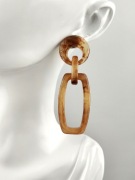 NOWE Kolczyki damskie wiszące pomarańczowe akrylowe caryca Vintage