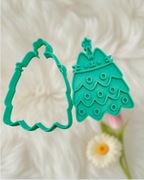 Foremka kot inspirowany Pusheen choinka, wykrawaczka + stempel