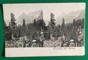 POCZTÓWKA STEREOSKOPOWA /DRUK/ - TATRY ŁOMNICA
