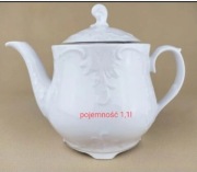 Rococo Ćmielów czajnik 1,1l dek 3604 złota linia 