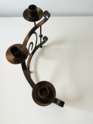 Świecznik potrójny, metalowy