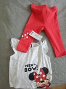 Nowy Komplet Bluzka Legginsy roz.62/68 Myszka 