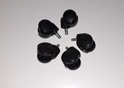 Kółka gumowe do fotela 5 szt. 50mm, 11mm czarne