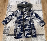 Kurtka dziecięca chłopięca zimowa parka 146 moro