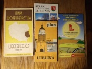 LUBLIN ZESTAW - różne przewodniki, plan, mapa