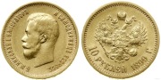 Rosja - Mikołaj II, 10 rubli 1899 rok (AG), stan 2/2+