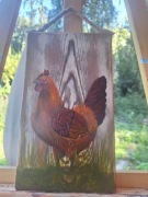 Obraz na desce akryl kura