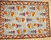 Stary kilim przedwojenny art Deco unikat duży dywan 