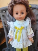 STARA LALKA CZASY PRL CIEMNE WŁOSY KUCYK