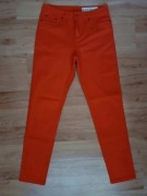 Nowe damskie jeansy Esmara. Pomarańczowe dżinsy skinny fit damskie Rozm. S