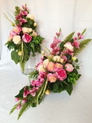 Kompozycja Nagrobna Komplet na Grób Róża Mieczyk Piwonia Peonia model N65