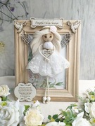 Pamiątka Chrztu Świętego Anioł Stróż w ramce 