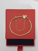 Pozłacana Bransoletka Pandora z zawieszką 