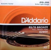 Struny do gitary akustycznej - Daddario EZ900 85/15 Bronze - 10-50