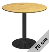 Stół okrągły VICTORY DARK WOOD 70 cm SMOKE