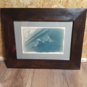 Instalator okna - cyjanotypia odbielana i tonowana