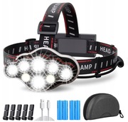 MLIAIMCE Superjasna Latarka Czołowa LED 18000 Lumenów 8 Trybów IPX4