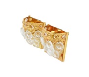 Para złotych kinkietów Solken, lata 60 70 regency