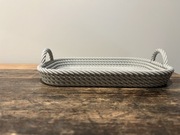 Tacka dekoracyjna | wzór koszyczka wiklinowego