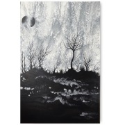 Czarno-biały krajobraz Monochrom Obraz Abstrakcyjny na płótnie 40x60