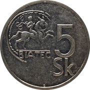 Słowacja 5 korun 1993, KM#14