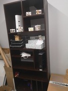 Regał drewniany ciemnobrązowy