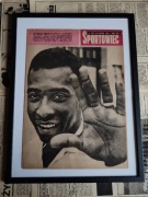 Polska gazeta PRL 1966 Pele Brazylia piłka nożna historia vintage ramka