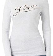 Love Moschino Koszulka długi rękaw bawełna szara