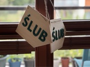 Akcesoria ślubne - drogowskazy