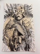 Judge Dredd – oryginalny rysunek A4 tusz comic art 2000 AD