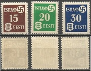 Okupacja Niemiecka Estonia Mi 1-3**czyste