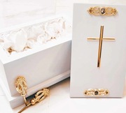 Trumienka z aniołkiem urna na płód mała trumna dla dziecka FV